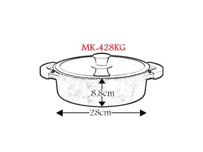 تصویر سرویس12 پارچه زرساب با درب شیشه ای،مدل مونارک MK-8450
